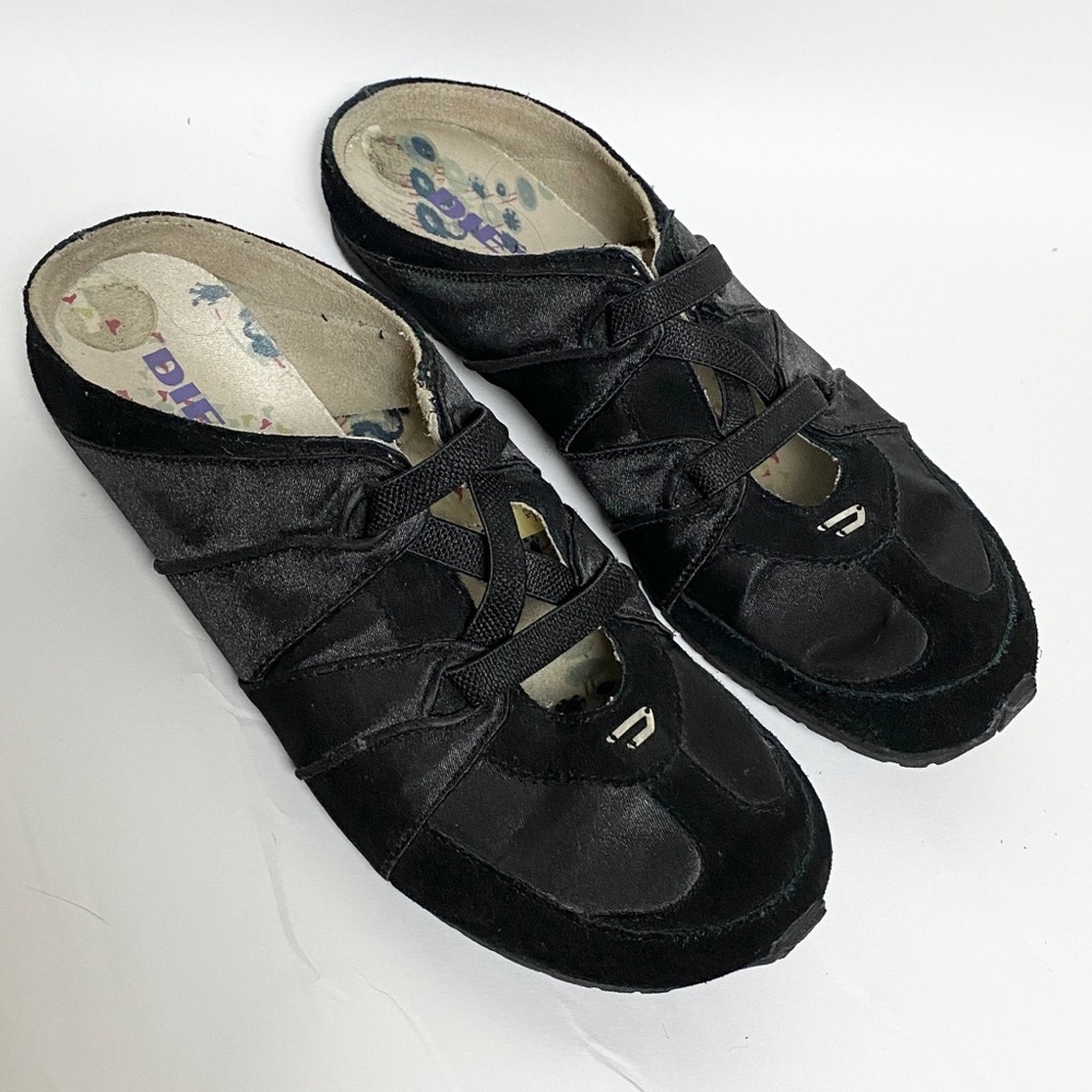 DIESEL Vintage Y2K Black Kitana Hybrid Mules Sneakers, Open Back Flats Size 9 40
